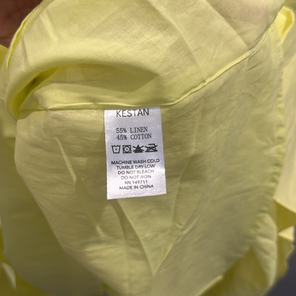 NWT Kestan yellow linen blend dress - Picture 8 of 8